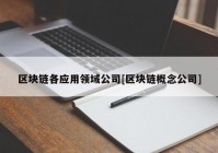 区块链各应用领域公司[区块链概念公司]